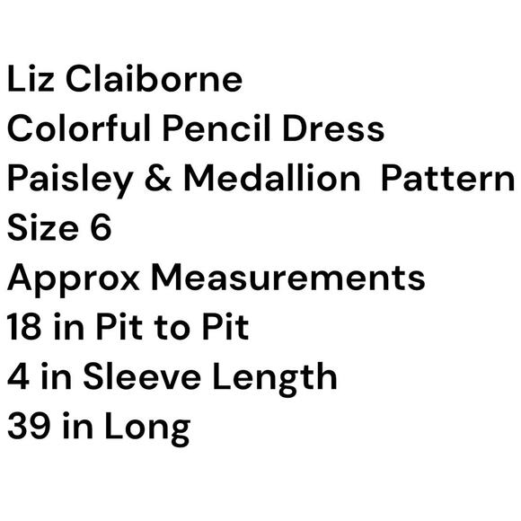 Liz Claiborne Dress Purple Multicolored Paisley Sheath Short Sleeve Travel Work - Picture 7 of 9